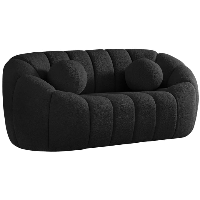 Meridian Furniture Elijah Black Fabric Loveseat MRD-644BLACK-L