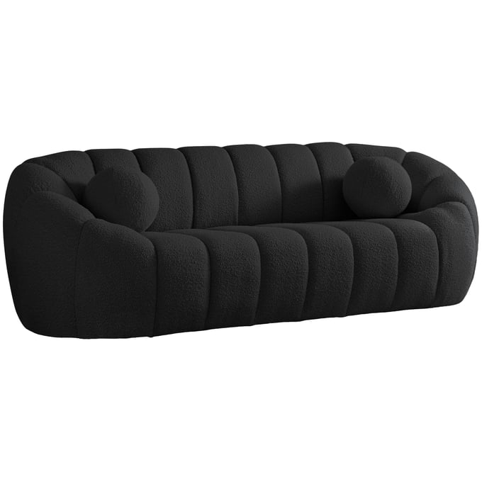 Meridian Furniture Elijah Black Fabric Sofa MRD-644BLACK-S