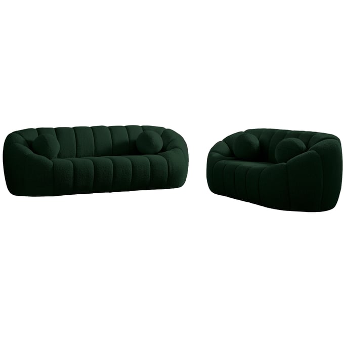 Meridian Furniture Elijah Green Fabric 2pc Living Room Set MRD-644Green-LR-S2