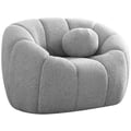 Elijah Grey Boucle Fabric Chair