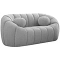 Elijah Grey Boucle Fabric Loveseat