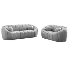 Meridian Furniture Elijah Grey Fabric 2pc Living Room Set