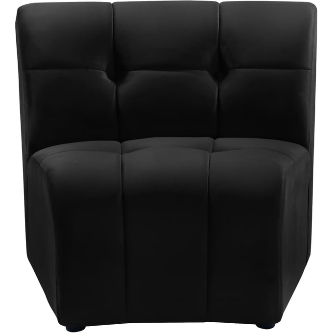 Meridian Furniture Limitless Black Velvet Modular Chair MRD-645BLACK-C