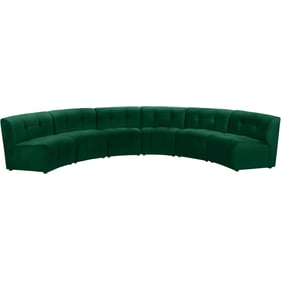 Meridian Furniture Limitless Green Velvet 6pc Modular Sectional