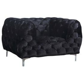 Meridian Furniture Mercer Black Velvet Chair