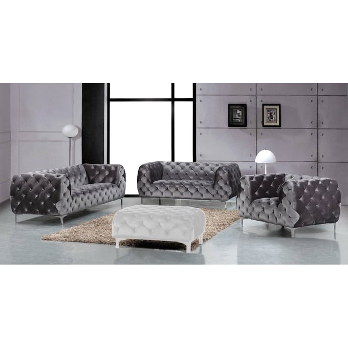 Design Edge Yass  Grey 3pc Living Room Set DE-21992774