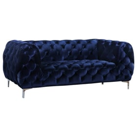 Design Edge Yass  Navy Velvet Loveseat