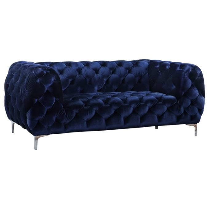 Design Edge Yass  Navy Velvet Loveseat DE-21992714