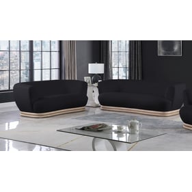 Meridian Furniture Kipton Black Fabric 2pc Living Room Set