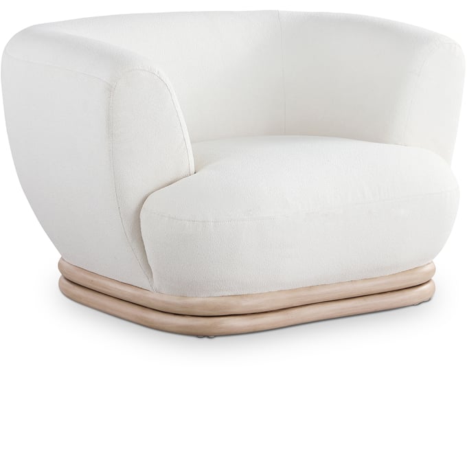 Meridian Furniture Kipton Cream Boucle Fabric Chair MRD-648CREAM-C