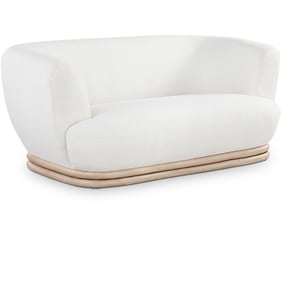 Meridian Furniture Kipton Cream Boucle Fabric Loveseat