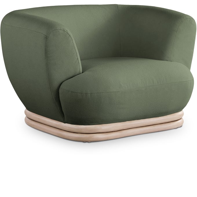 Meridian Furniture Kipton Green Boucle Fabric Chair MRD-648GREEN-C