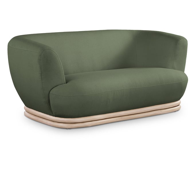 Meridian Furniture Kipton Green Boucle Fabric Loveseat MRD-648GREEN-L