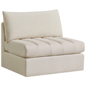 Meridian Furniture Jacob Cream Velvet Armless Chair