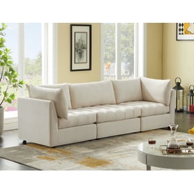 Meridian Furniture Jacob Cream Velvet Modular Sofa