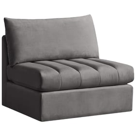 Meridian Furniture Jacob Grey Velvet Armless Chair