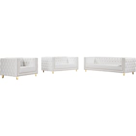 Meridian Furniture Michelle White 3pc Living Room Set