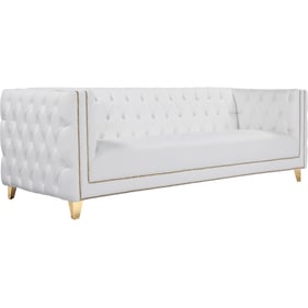 Meridian Furniture Michelle White Vegan Leather Sofa