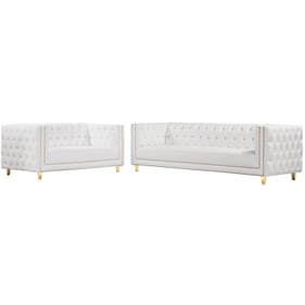 Meridian Furniture Michelle White 2pc Living Room Set