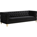 Michelle Black Velvet Sofa