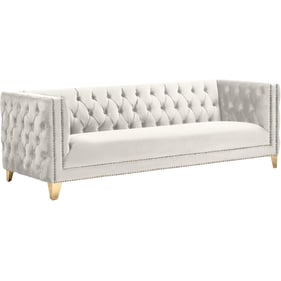 Meridian Furniture Michelle Cream Velvet Sofa