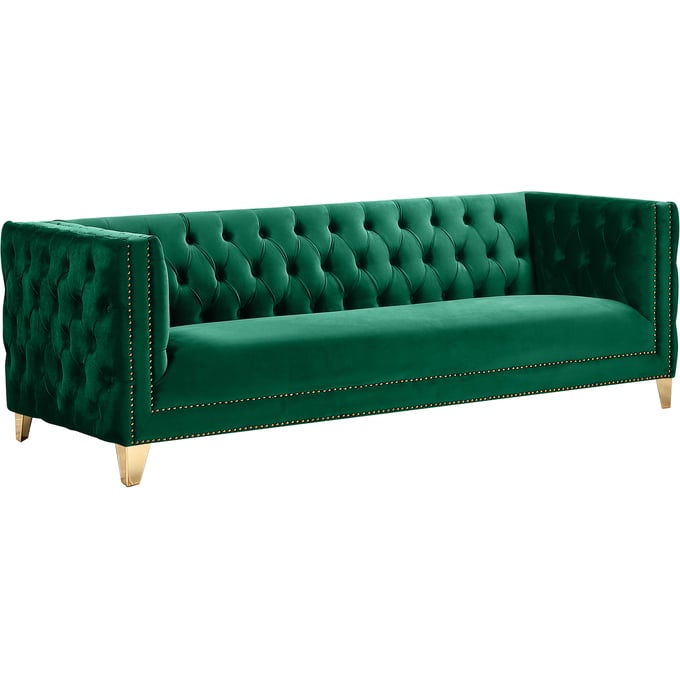 Meridian Furniture Michelle Green Velvet Sofa MRD-652GREEN-S