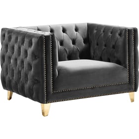 Meridian Furniture Michelle Grey Velvet Chair