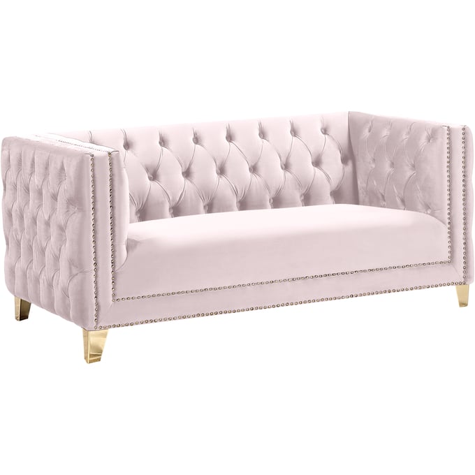 Meridian Furniture Michelle Pink Velvet Loveseat MRD-652PINK-L