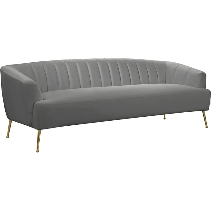 Meridian Furniture Tori Grey Velvet Sofa MRD-657GREY-S