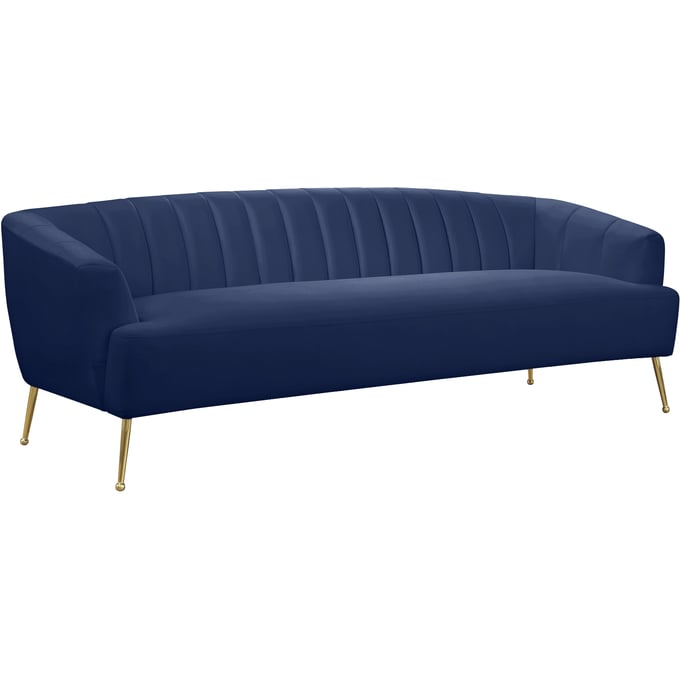 Meridian Furniture Tori Navy Velvet Sofa MRD-657NAVY-S