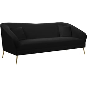 Meridian Furniture Hermosa Black Velvet Sofa