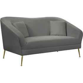 Meridian Furniture Hermosa Grey Velvet Loveseat