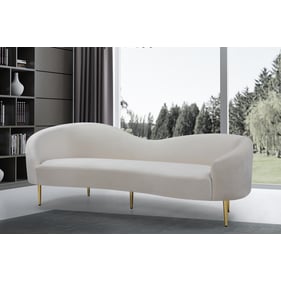 Meridian Furniture Ritz Cream Velvet Sofa