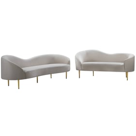 Meridian Furniture Ritz Cream 2pc Living Room Set