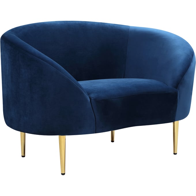 Design Edge Cashmere  Navy Velvet Chair DE-23272239