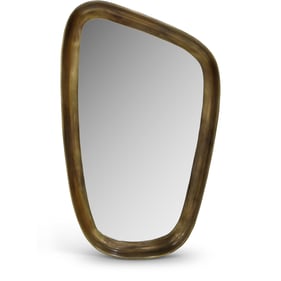 Meridian Furniture Auberge Brass Contemporary Mirror