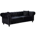 Moulamein Black Velvet Sofa