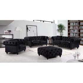 Design Edge Moulamein  Black 4pc Living Room Set