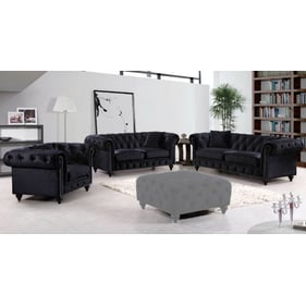 Design Edge Moulamein  Black 3pc Living Room Set