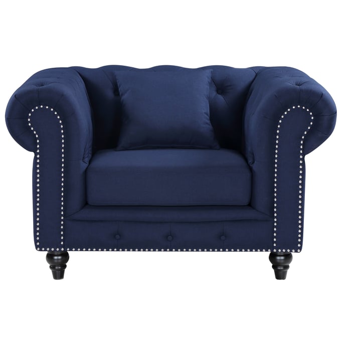 Design Edge Moulamein  Navy Linen Chair DE-21994031