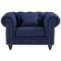 Moulamein Navy Linen Chair