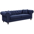 Moulamein Navy Linen Sofa