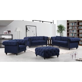 Design Edge Moulamein  Navy 4pc Living Room Set