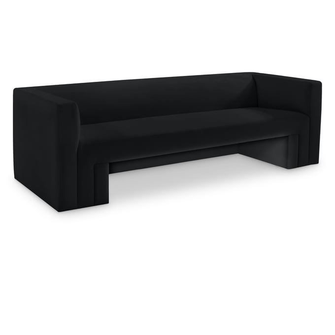 Meridian Furniture Henson Black Velvet Sofa MRD-665BLACK-S