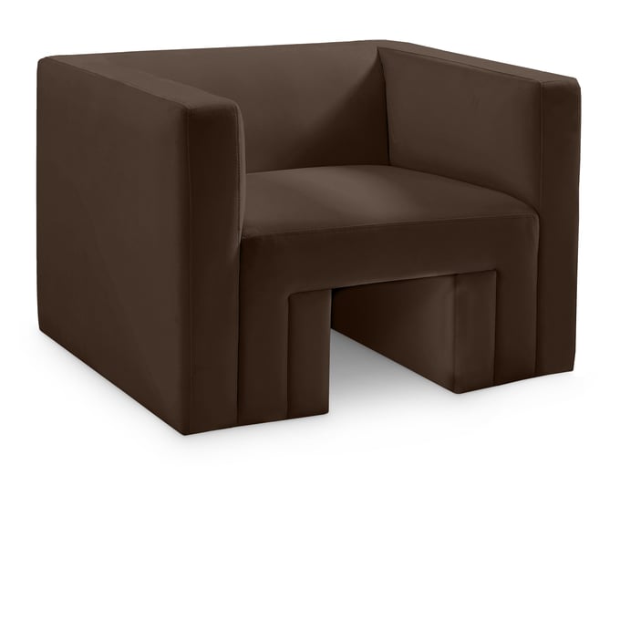 Meridian Furniture Henson Brown Velvet Chair MRD-665BROWN-C