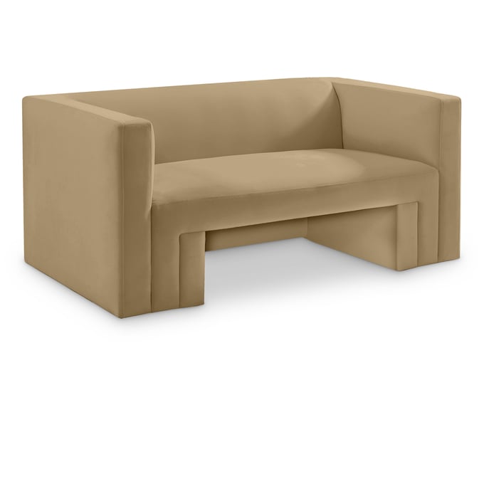 Meridian Furniture Henson Camel Velvet Loveseat MRD-665CAMEL-L