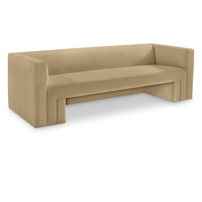 Meridian Furniture Henson Camel Velvet Sofa MRD-665CAMEL-S