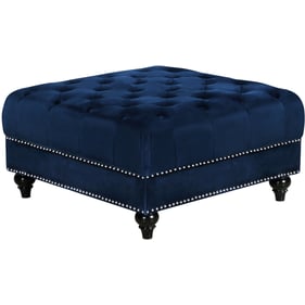 Meridian Furniture Sabrina Navy Velvet Ottoman