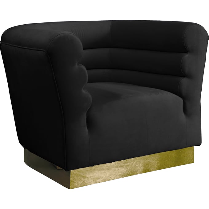 Design Edge Lapstone  Black Velvet Chair DE-23463677