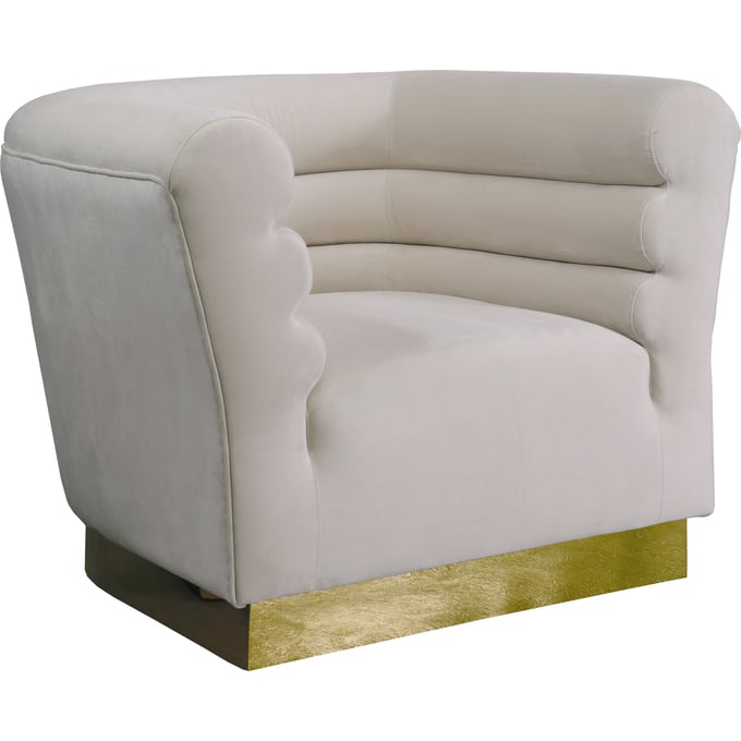 Design Edge Lapstone  Cream Velvet Chair DE-23463687